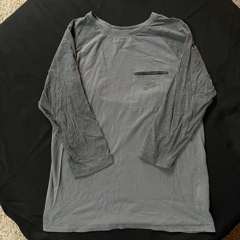 Nike Gray 3/4 Sleeve Tee